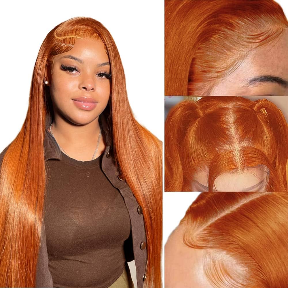 Savage Orange Ginger Transparent lace Wig