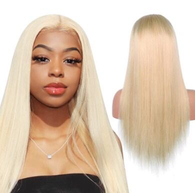 Straight Savage Platinum Blonde Transparent Wig (613)