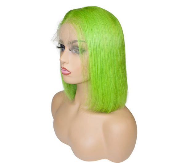 Savage Grass Green Bob Front Lace Wig