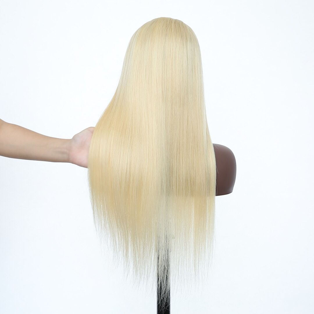 Straight Savage Platinum Blonde High definition Wig (613)